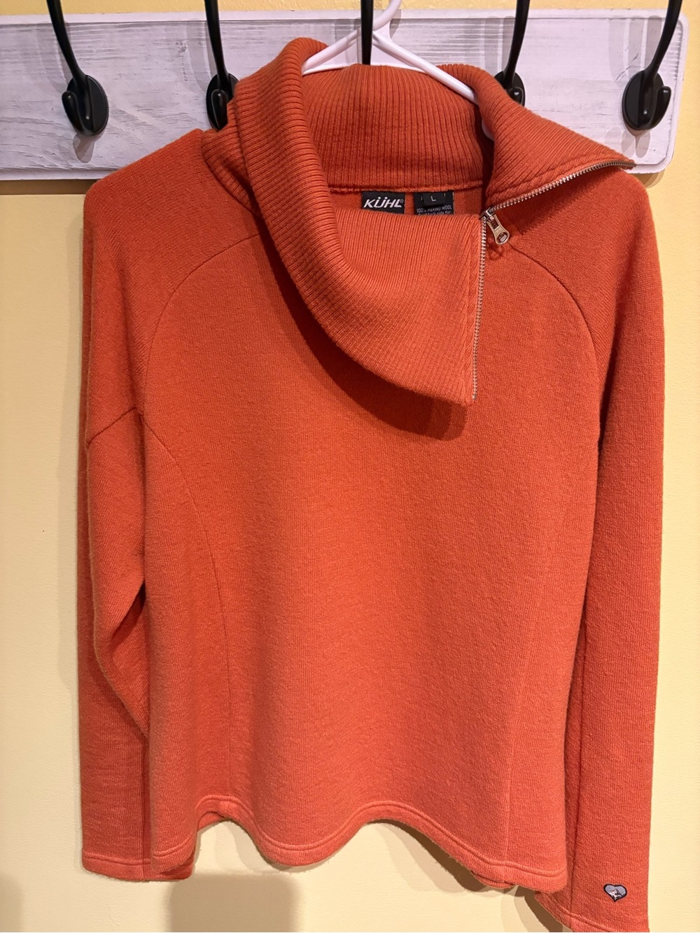 Kuhl Orange Zip Funnel Neck Sweater